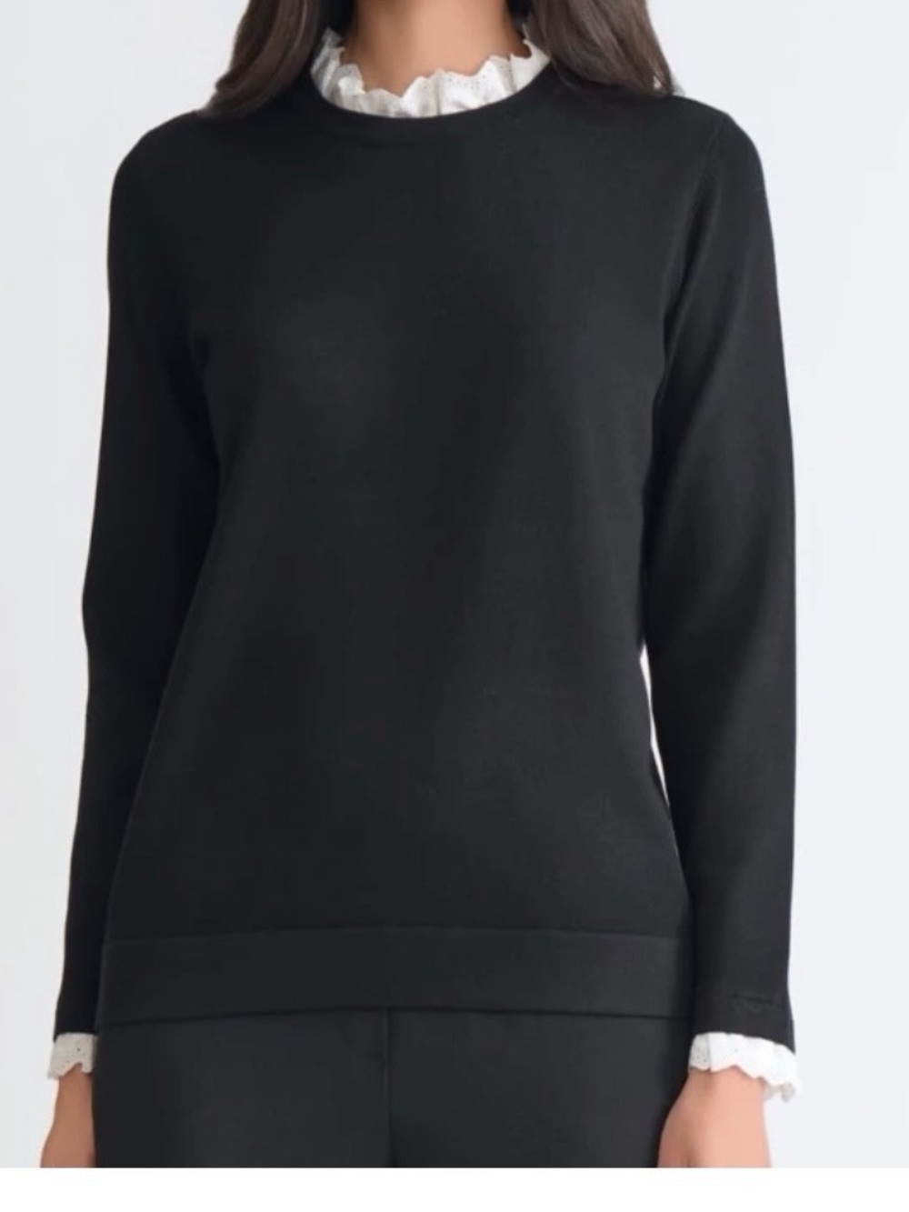 Kasper Black with White Accent Top